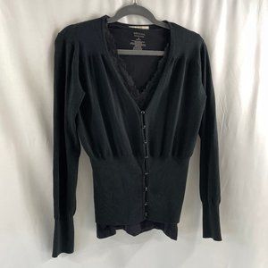 Black Merona V neck cardigan Sweater with matching Tank top